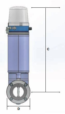 Picture for category VMONASISSB - B Series Weld End Actuated Butterfly Valves With ASI Control Top