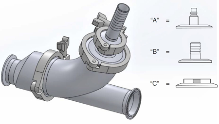 Picture for category EG45ABB - Clamp Ball Check Valve w/Air Blow Check Hose Barb Type B