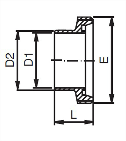 2SRW - Din Thread by Inch Male Ferrule