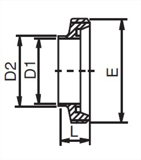 2S-KURZ - Din 11851 Male Threaded Ferrule