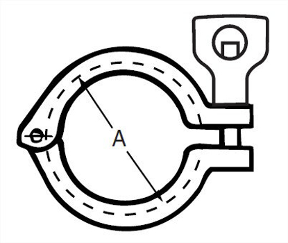 Picture of HEAVY DUTY CLAMP  SINGLE PIN HINGE/HOLE IN THE WINGNUT - copy