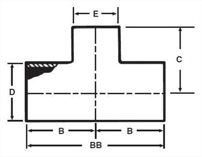 Picture of REDUCING TEE WELD 304 #7 3A