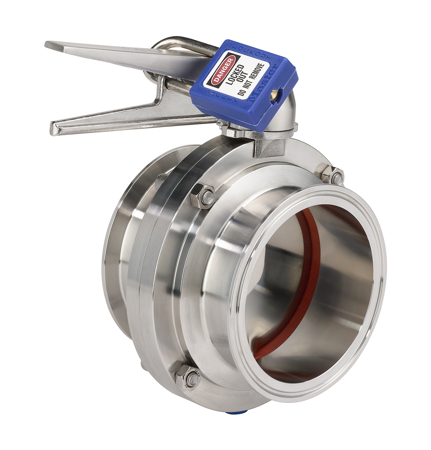 Picture for category 51C LTH - Clamp End Manual Butterfly Valve Stainless Locking Trigger Handle